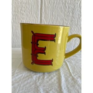 Opalhouse Yellow Stoneware‎ Letter E Mug Dishwasher Microwave Safe